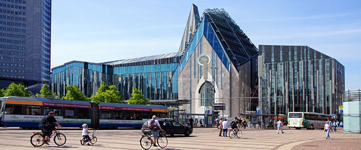 Innenstadt von Leipzig als Beispiel für Unternehmen und Dienstleister in der Region